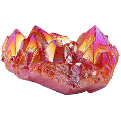 Mookaitedecor red crystal cluster displayed on shelf invites calm energy.