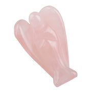 Mookaitedecor Rose Quartz Guardian Angel figurine, palm-sized crystal for calm and harmony.