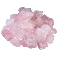 Mookaitedecor rose quartz raw stones for tumbling and wire wrapping, promoting calm energy.