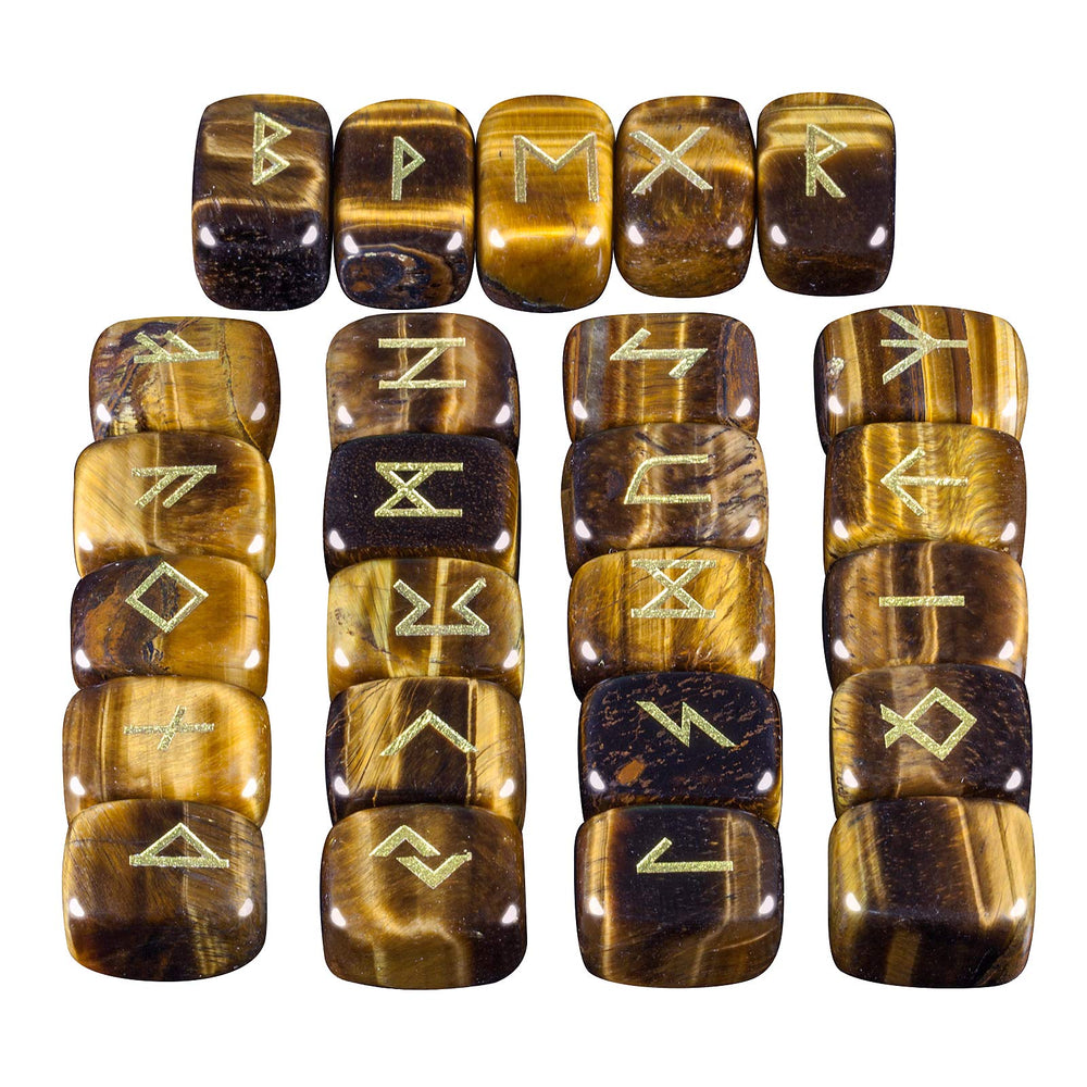 mookaitedecor rune stones with Elder Futhark engraving for meditation and focus
