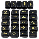 Mookaitedecor rune stones with engraved Elder Futhark for focused meditation.