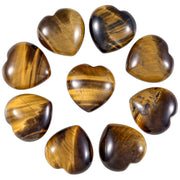 mookaitedecor tiger's eye heart stone top view for meditation and calm energy
