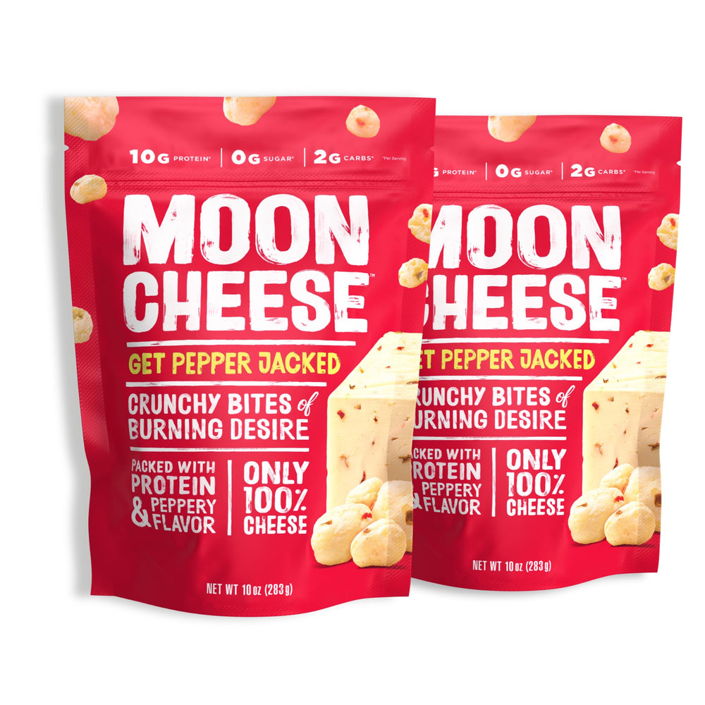 Moon Cheese Bites Pepper Jack 2Pack front for grab-and-go protein.