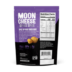 Moon Cheese Space Spice snack bag front showcases bold Sweet Cosmic Chili flavor.