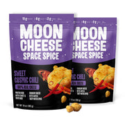 Moon Cheese Space Spice bag close-up, bold flavor and 11g protein.
