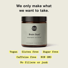 Moon Juice Brain Dust spoon measure showcasing convenient daily dosage.