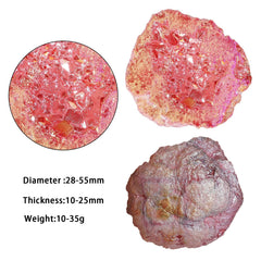 Moonsix angel aura quartz geode cluster in red enhances focus.