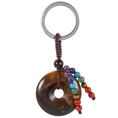 Moonsix crystal peace buckle donut keychain with calming energy on the go