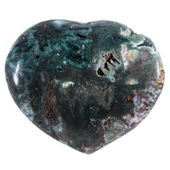 moonsix Ocean Agate Puffy Heart closeup showing smooth, calming texture