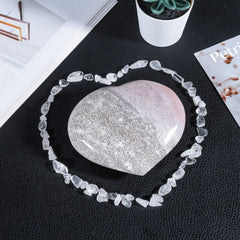 moonsix Ocean Agate Puffy Heart in gift box for gifting