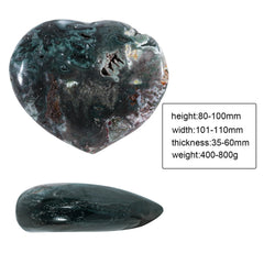 moonsix Ocean Agate Puffy Heart handheld size perfect for pockets and stress relief