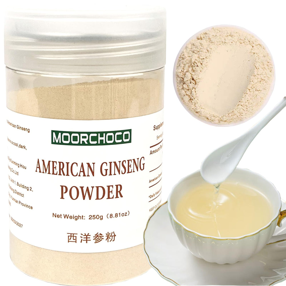 MOORCHOCO ginseng powder jar for daily smoothies and tea
