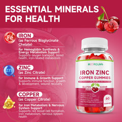 MOORGUMY cherry flavored mineral gummies provides a tasty daily supplement.