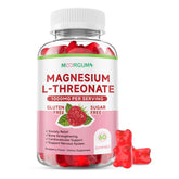MOORGUMY Magnesium L-threonate gummies bottle front highlights memory and sleep support.