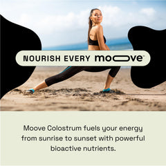 MOOVE colostrum being poured into a glass for easy blending.