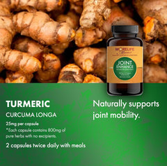 Close-up of Joint Enhance capsules highlighting potent herbal extracts