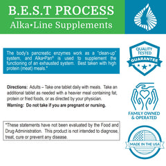 Enzyme blend featuring pancreatin and bromelain for digestion support.