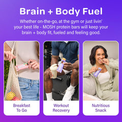 Cognizin nutrition label emphasizes focused energy in a convenient MOSH bar.
