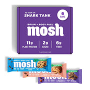 MOSH Variety Pack vegan bar in Chocolate Chip Cookie flavor for a protein-rich snack.
