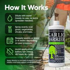 Garlic Barrier OMRI-listed extract safe for people and pets.