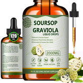 Mosslly Soursop bottle front showing 4 oz packaging and premium organic extract for daily support