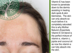 Mother Nature's Essentials Vitamin E Oil with coconut oil provides smooth daily moisture.