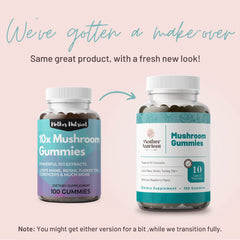 Mother Nutrient multi-mushrooms ingredients label highlights pure mushroom extracts.