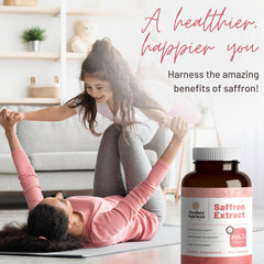 Mother Nutrient veggie capsules close-up highlights vegan-friendly saffron option.