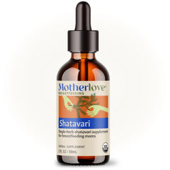 Motherlove Shatavari bottle front showing organic lactation support