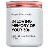 MOTVZC 40th birthday candle in gift-ready packaging, ideal for celebration gift presentation.