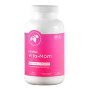 Mountain Meadow Vita-MOM bottle with capsules, showcasing prenatal wellbeing support.