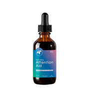 Mountain Meadow Kids Attention-Aid bottle with dropper for calm focus during study.