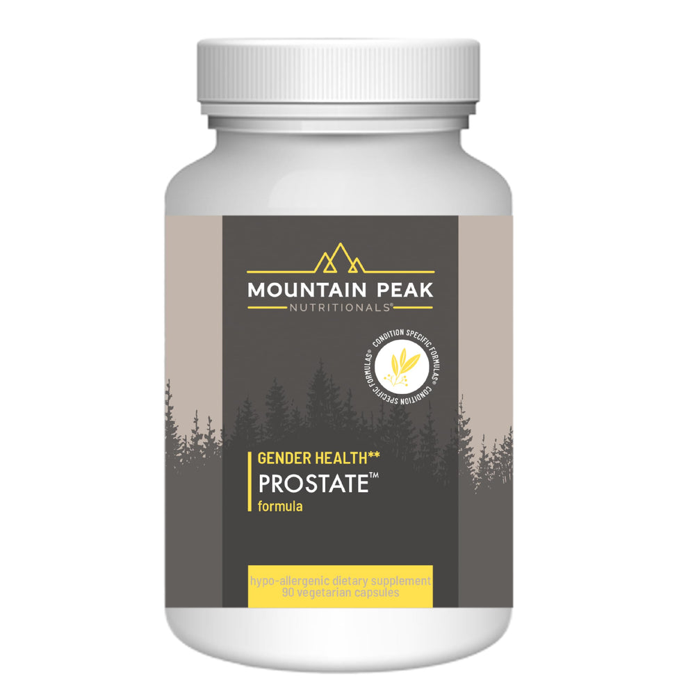 Mountain Peak Nutritionals Prostate bottle front with capsules for bladder support