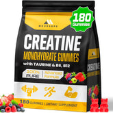 Moursope Creatine Monohydrate Gummies bottle front with mixed berry flavor for daily performance support
