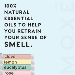 MOXE rose inhaler supports mood-linked scent recall through guided practice.