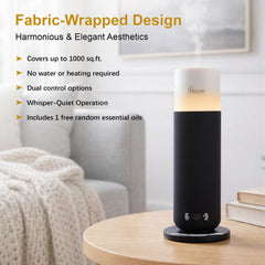 MQLMF Diffuser top features candlelight ambiance for cozy, flame-free mood.