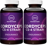 MRM Cordyceps CS-4 bottle with capsules for steady energy support.