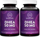 MRM DHEA 50mg bottle with micronized capsules for better absorption.