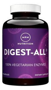 MRM Digest-All bottle front showcases gluten-free, vegetarian digestive enzyme support.