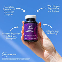 MRM Digest-All IC Probiotics herbal blend image shows ginger and peppermint for digestive comfort.