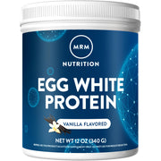 MRM Egg White Protein Vanilla bottle highlights fat-free protein for lean muscle support