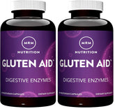 MRM Gluten-Aid bottle front, highlighting gluten-free digestive enzyme support.