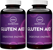 MRM Gluten-Aid bottle front, highlighting gluten-free digestive enzyme support.