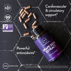 MRM Grape Seed Extract ingredients panel reveals non GMO information