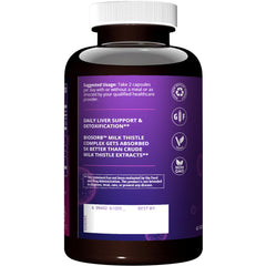 MRM Liver X capsules beside water for easy daily use.