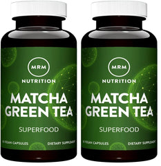 MRM Matcha Green Tea Capsules bottle front view for daily energy support.