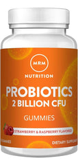 MRM Nutrition Probiotics Gummies bottle view highlights convenient daily digestive support for gut balance.