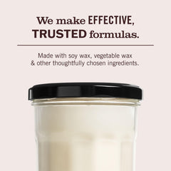 Mrs. Meyer's Apple Cider soy-wax candle uses plant-based wax.