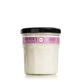 Mrs. Meyer's Clean Day Peony candle jar with long-lasting floral aroma for fresh rooms.