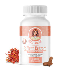 Mrs. Tournier saffron 88.5mg bottle front view for daily wellness